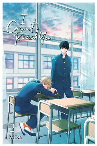 Two male students in school uniforms stand in a classroom near a large window.