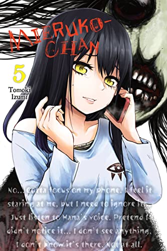 Manga volume cover: girl on phone, monster looming behind her.
