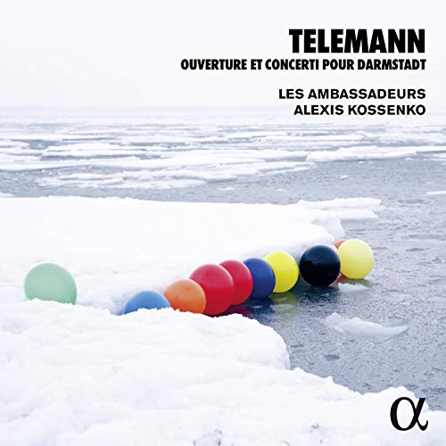 "CD cover with colorful balls on icy water, artist and title information."