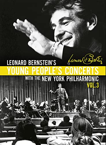 Leonard Bernstein conducting the New York Philharmonic, album cover art.