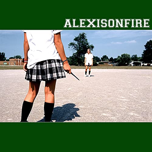 Alexisonfire album cover: two people in school uniforms on a field.