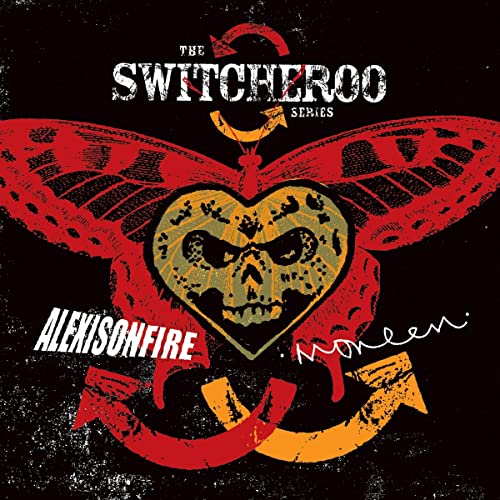 Album cover for Alexisonfire/Moneen’s “The Switcheroo Series” with skull-butterfly design.