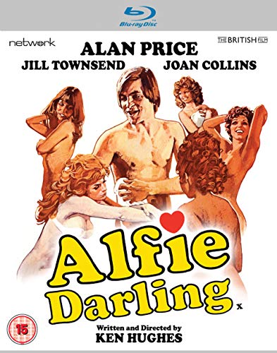 Alfie Darling" Blu-ray cover featuring Alan Price, film stills, and a heart.