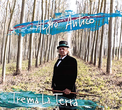 CD cover: man in a suit stands in a birch forest.