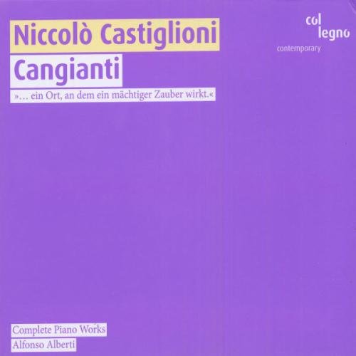 Purple CD cover with yellow text: “Niccolò Castiglioni - Cangianti” and composer’s name.