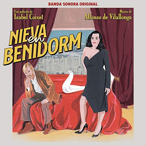CD cover for "Nieva en Benidorm" featuring a film still and title.