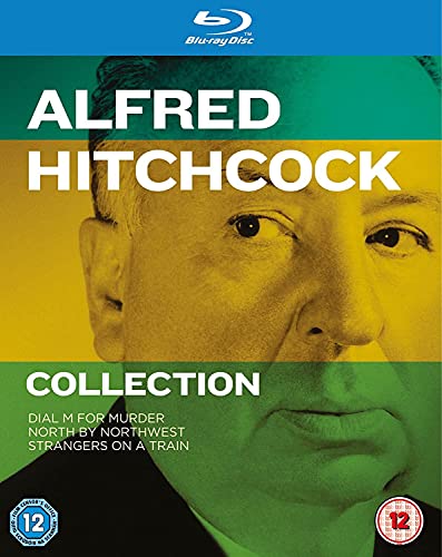 Alfred Hitchcock Blu-ray collection cover featuring a portrait of Alfred Hitchcock with age ratings.
