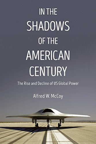 Book cover with white text and a low-angle shot of a stealth bomber.