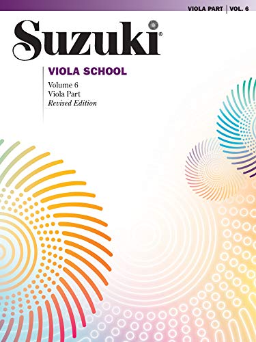 Cover of "Suzuki Viola School, Vol. 6" with colorful spiral design.