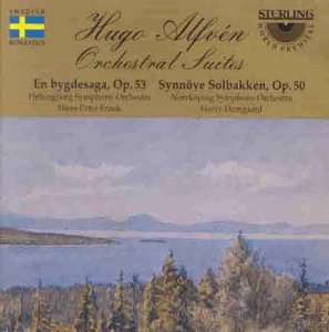 CD cover for Hugo Alfvén’s Orchestral Suites, featuring a landscape painting.