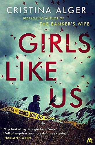 Book cover: “Girls Like Us” with red text, silhouetted figure, and crime scene tape.
