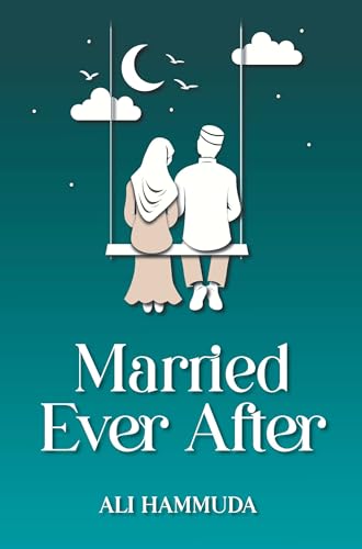 Book cover: couple on a swing under a crescent moon, teal background.