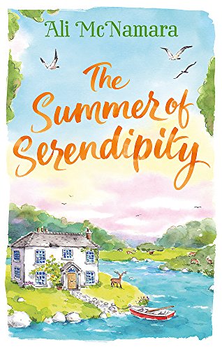 Book cover with watercolor painting of a cottage by a river.