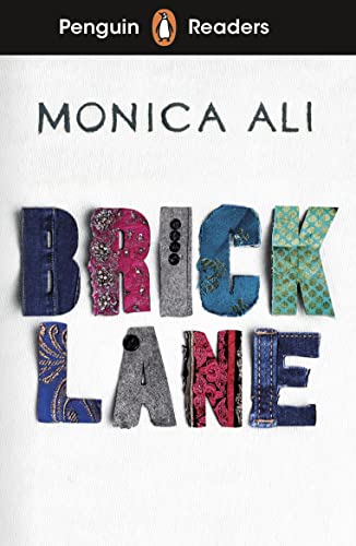 Book cover for "Brick Lane" with fabric letters and author name.
