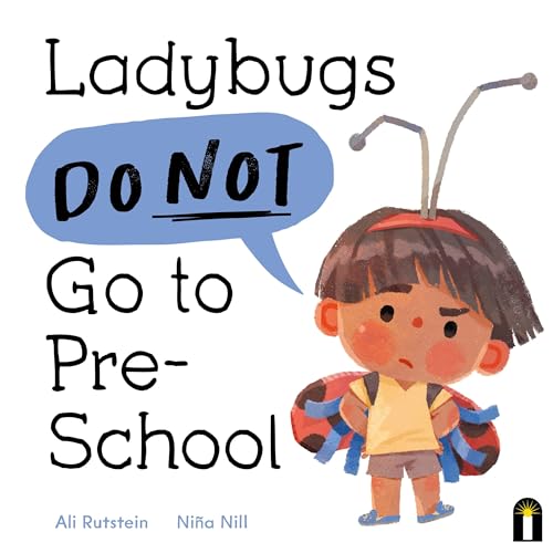 Book cover: a young ladybug character with a backpack looks determined.