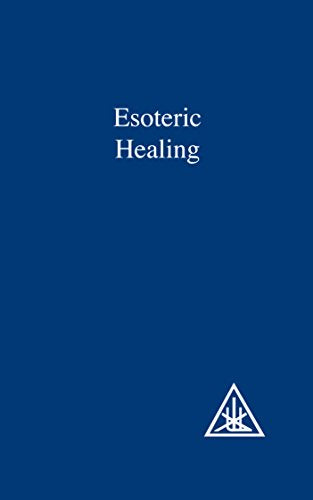 Dark blue book cover with white text "Esoteric Healing" and a triangle logo.