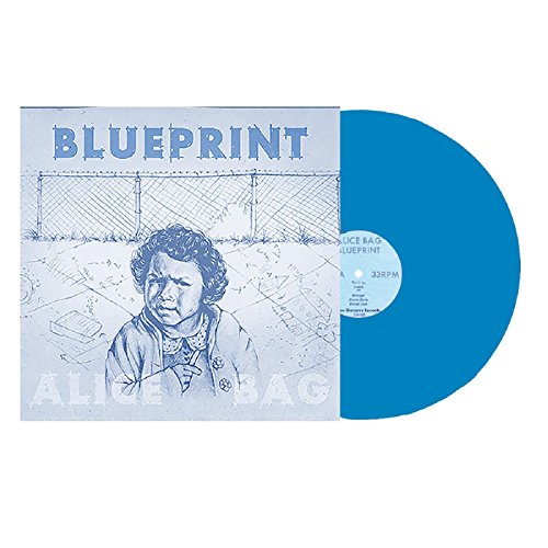 Blueprint" vinyl record cover with a child’s portrait and blue disc.