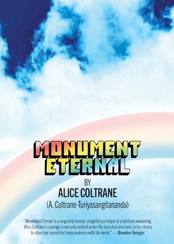 Book cover for "Monument Eternal" with colorful title and cloudy sky.