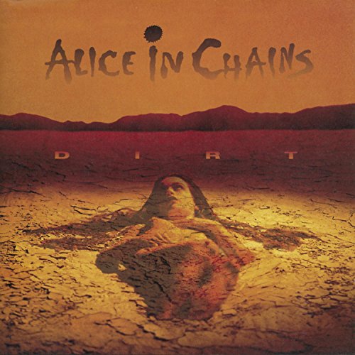 Alice In Chains “Dirt” album cover: person in cracked earth landscape.