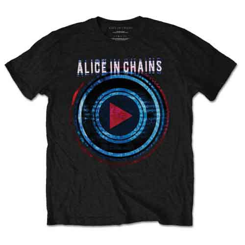 Black Alice In Chains t-shirt with a circular "Played" album art design.