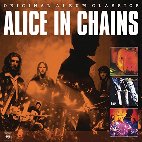 Alice In Chains CD cover with band photo and album art inserts.