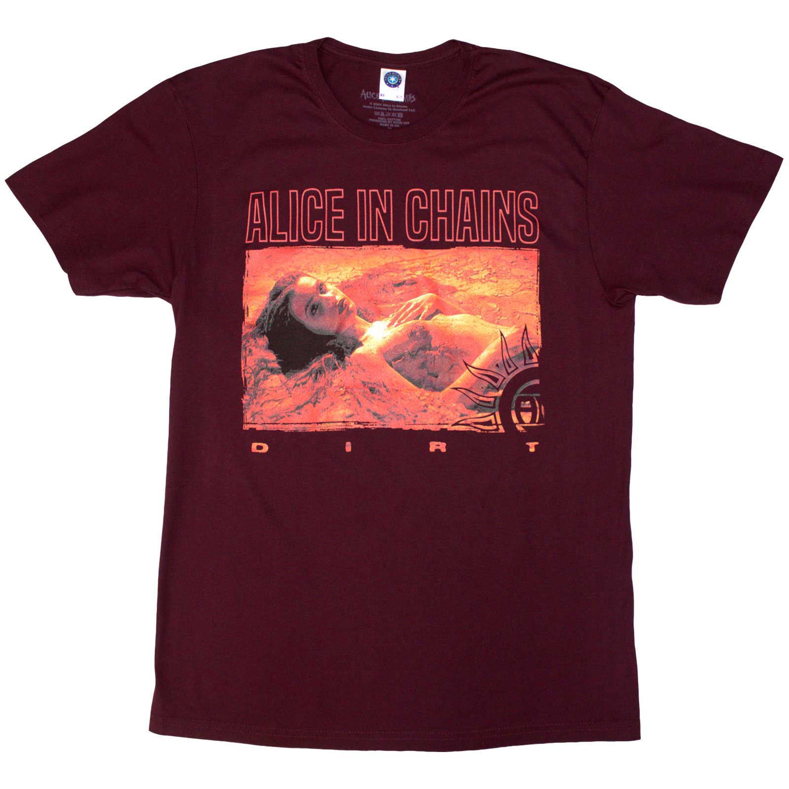 Orange Alice In Chains t-shirt, size XX-Large, featuring band artwork.