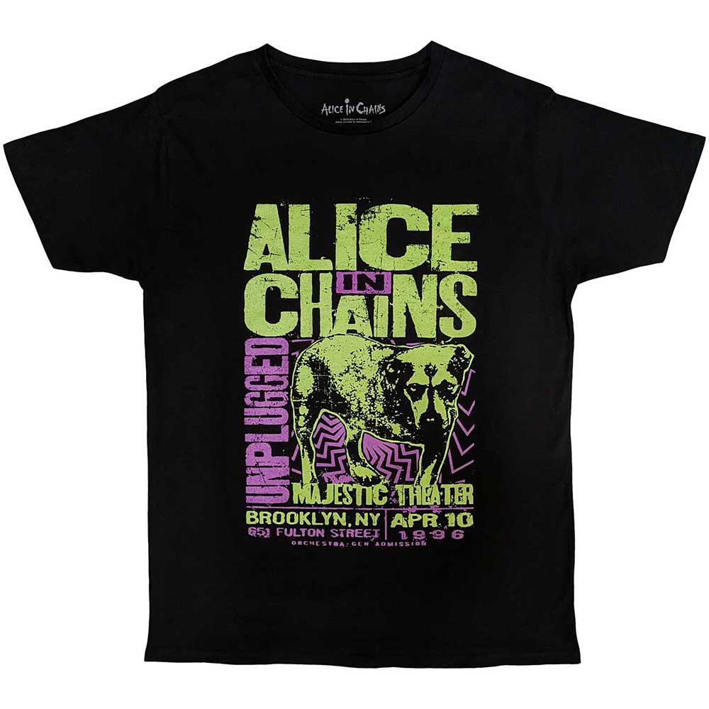 Alice In Chains Unplugged album cover dog graphic on a unisex t-shirt.