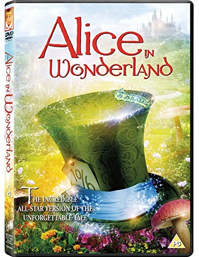 "A DVD case featuring a green top hat and mushroom in a fantasy landscape."