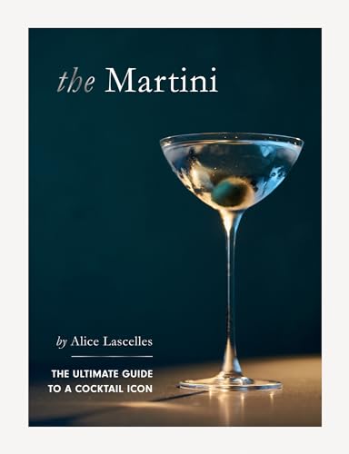 Book cover featuring a martini glass on a dark teal background.