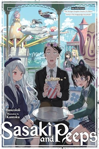 “Sasaki and Peeps” light novel volume 7 cover with characters and a whimsical scene.