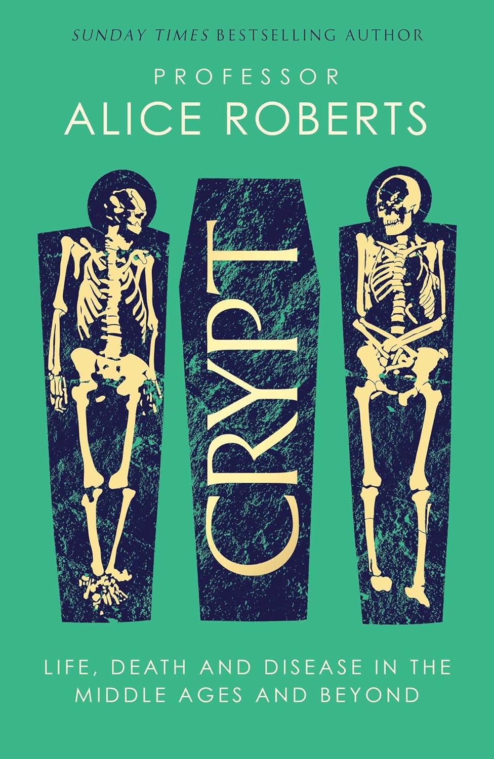 Book cover featuring a skeletal illustration on a dark background with white text.