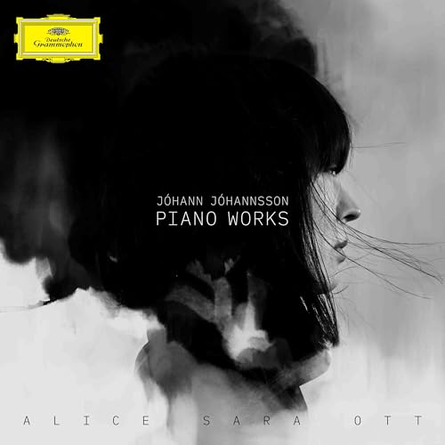 CD cover: black and white portrait of a woman, text "Jóhann Jóhannsson".