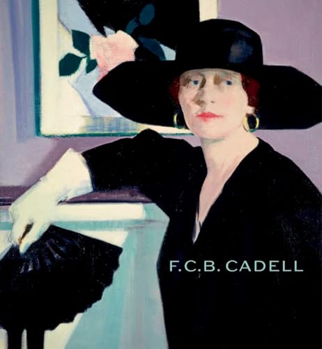 Painting of a woman in a black hat and dress holding a black fan.