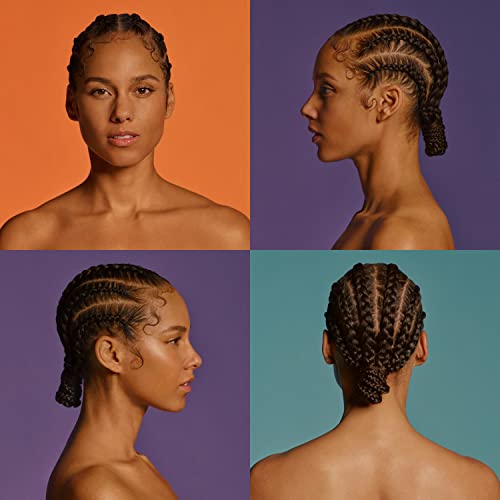 Alicia Keys album cover featuring her face and braided hair.