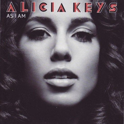 Close-up portrait of Alicia Keys on the "As I Am" album cover.