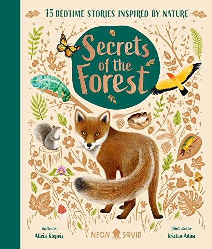 Book cover featuring a fox surrounded by forest illustrations and the title Secrets of the Forest.