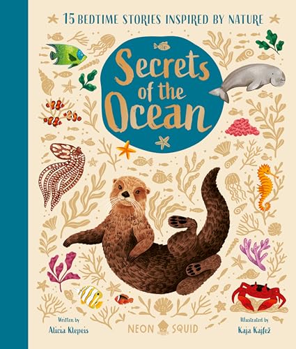 Book cover titled Secrets of the Ocean featuring an otter surrounded by marine life illustrations.