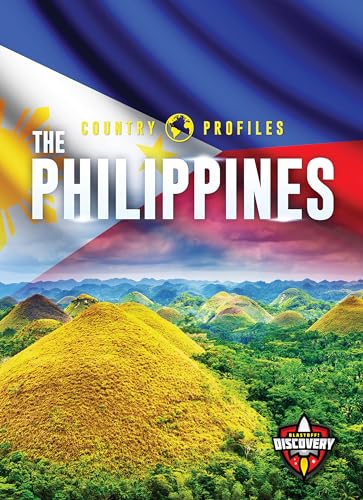 Book cover for “The Philippines” featuring the flag and Chocolate Hills.