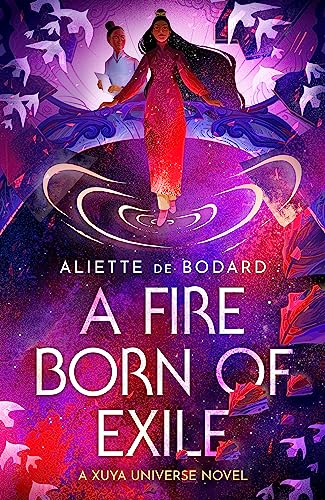 Book cover: woman in red dress, ornate background, purple and pink tones.