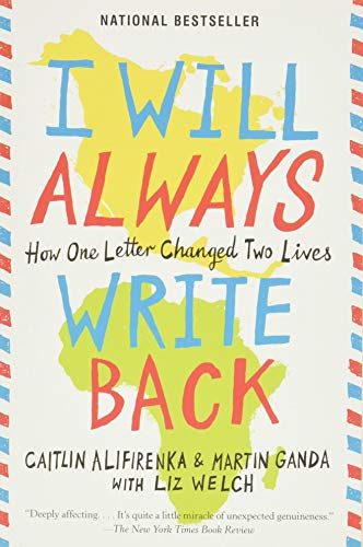 Book cover with colorful, overlapping text and a map of Africa.