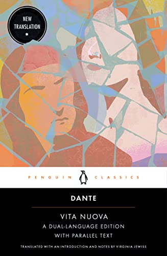 Penguin Classics edition of Dante’s “Vita Nuova” with fractured portrait cover.