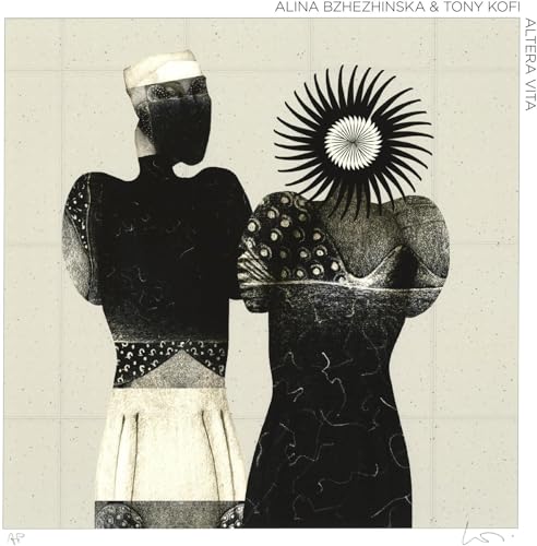 Album cover: two abstract figures in black and white, stylized art.