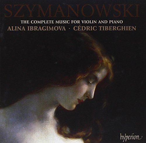 CD cover featuring a portrait of a woman with Szymanowski’s music title.