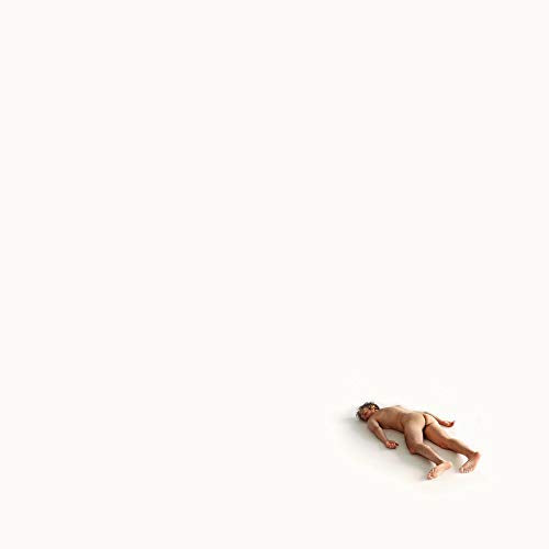 "CD case cover featuring a nude male figure lying on a white background."