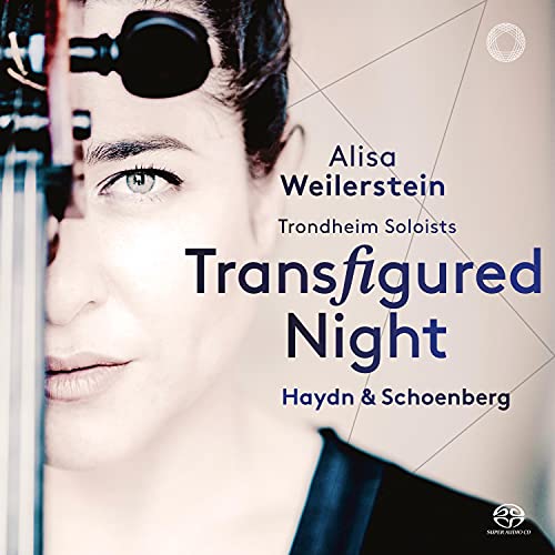 CD cover featuring cellist Alisa Weilerstein and text: “Transfigured Night”.