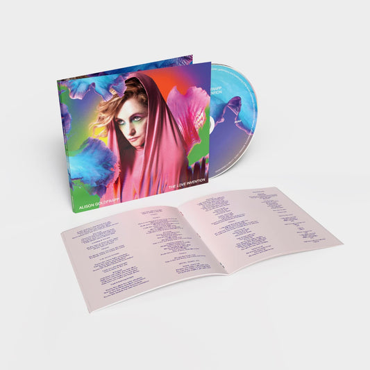 CD case for Alison Goldfrapp’s “The Love Invention” with booklet open.