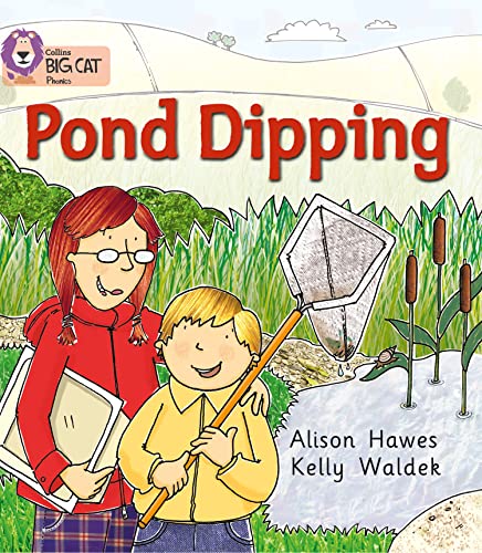 Children with a net explore a pond, illustrated book cover.