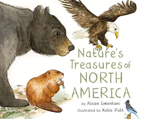 Book cover with watercolor illustrations of a bear, eagle, and beaver.