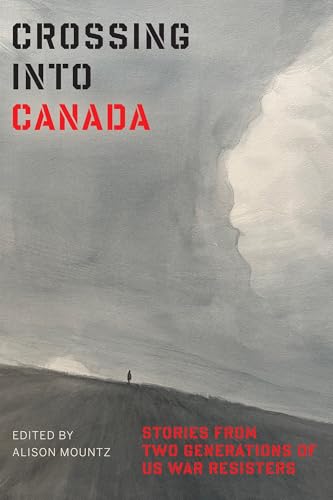 Book cover: “Crossing Into Canada” with a cloudy, landscape illustration.