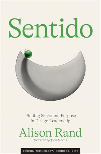 Book cover: "Sentido" by Alison Rand, with abstract green and gray design.
